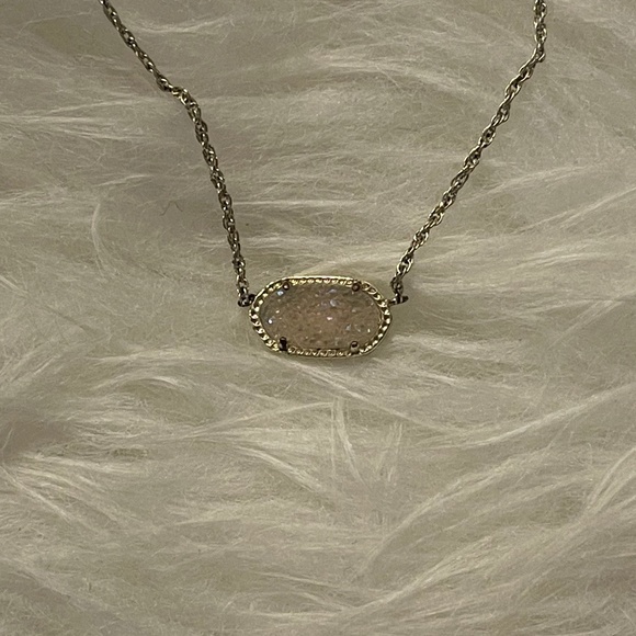 Elisa Gold Pendant Necklace in Iridescent Drusy - Picture 3 of 5